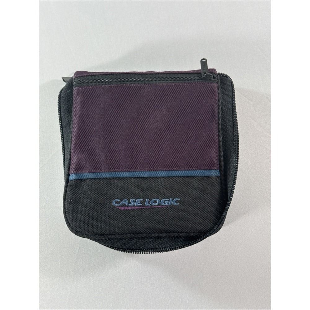 Vintage Case Logic 12 Disc CD Wallet Purple Black Teal - Fits Xbox PlayStation